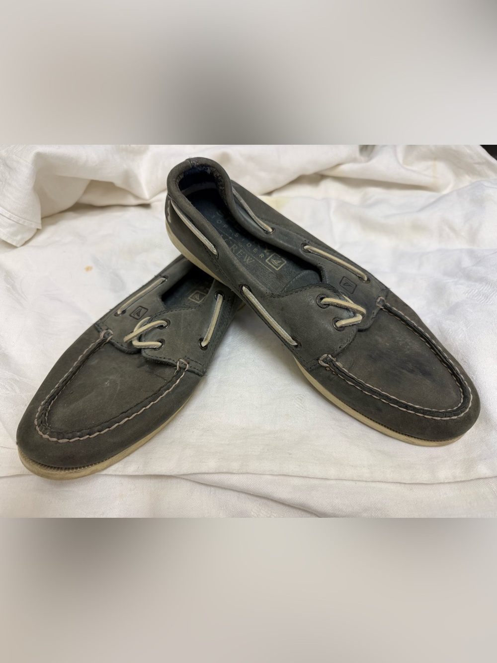 Sperry Men's Olive Green Nubuck Boat Shoes